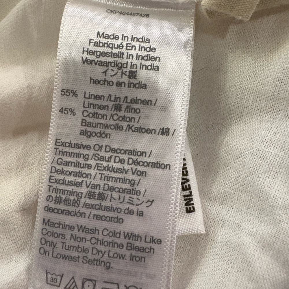 Madwell Linen-Cotton Puff-Sleeve Mini Dress size 16W - Picture 7 of 8